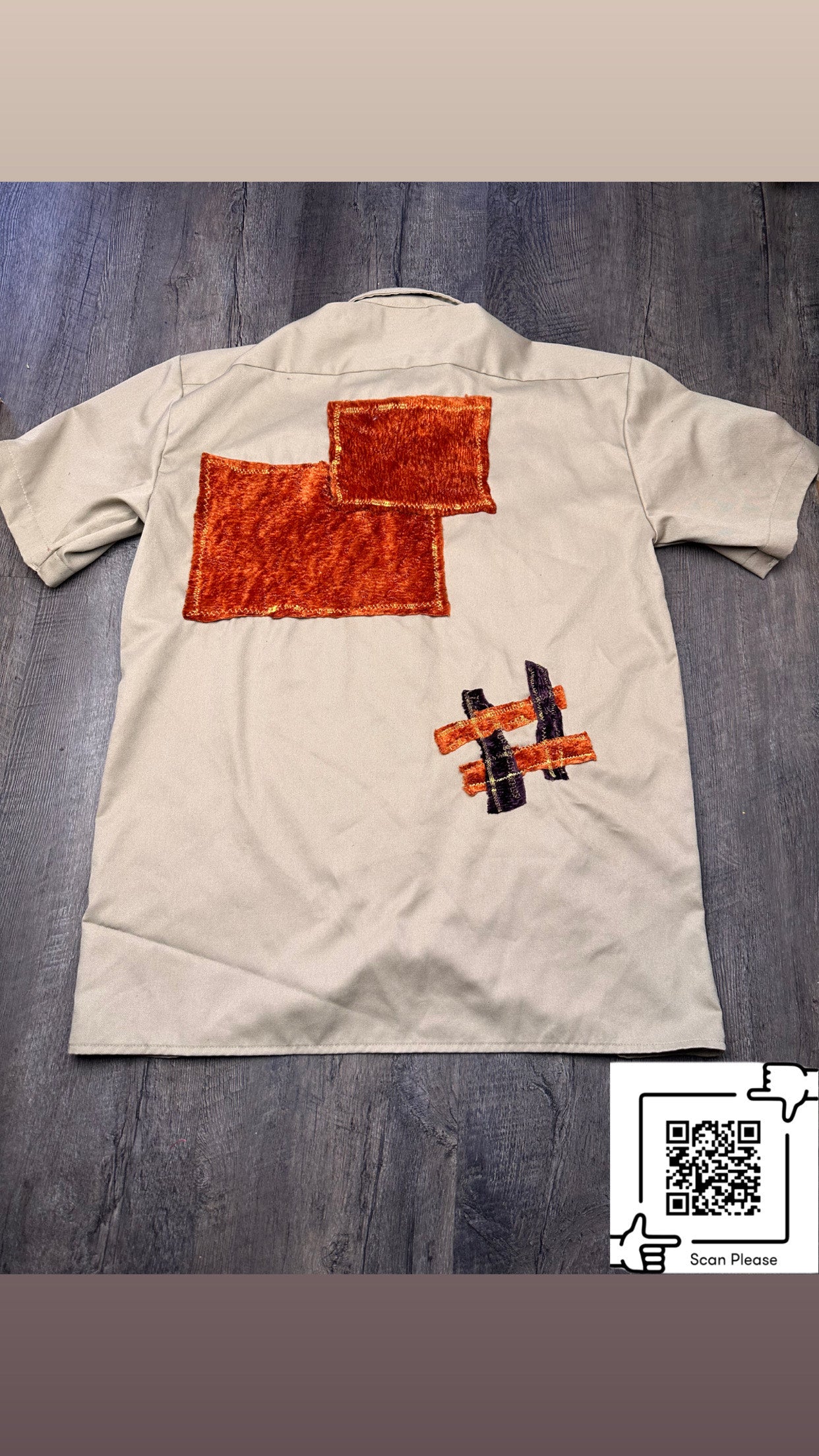 "The Dogs" 1of1 Embroidered and Upcycled Collared T