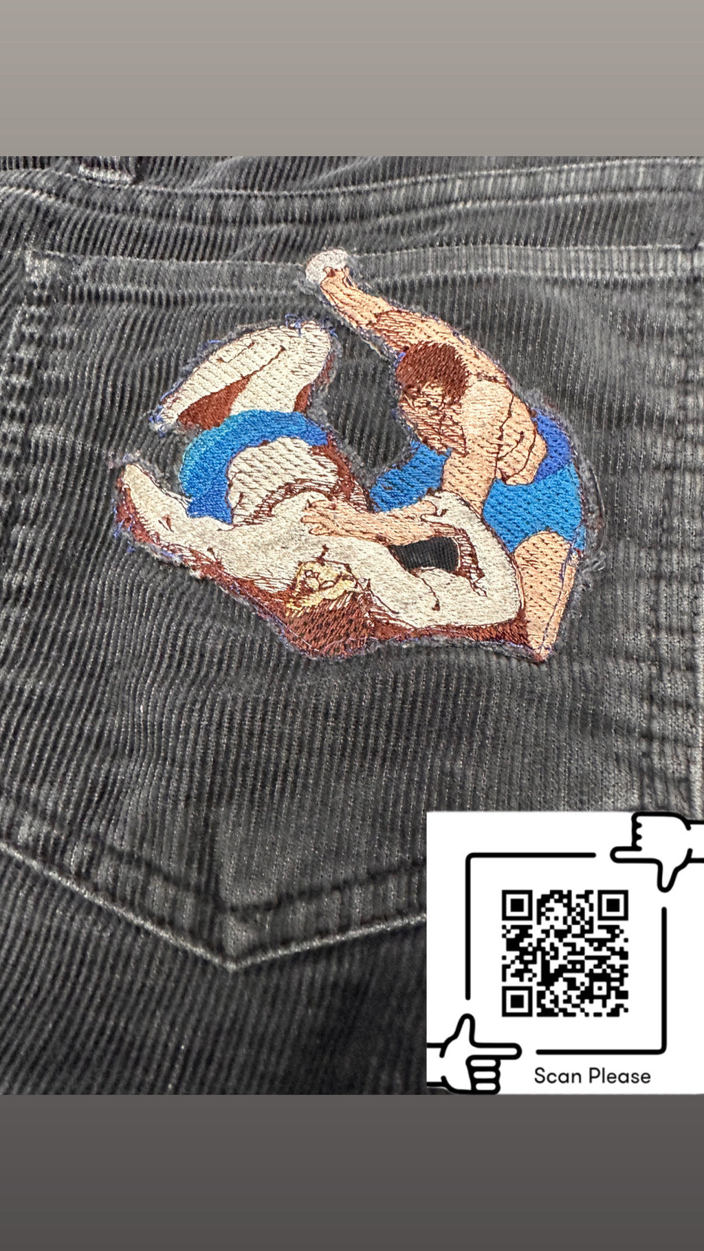 "The First Murder" 1of1 Embroidered Corduroy Jeans